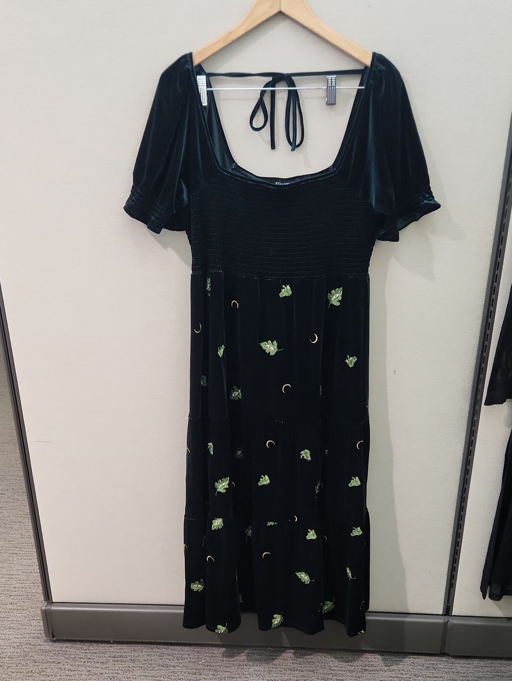 Disturbia Swamplife Velour Midi Dress Size 12 - Picture 2 of 15
